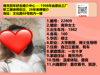 82年离异女士-大学教授